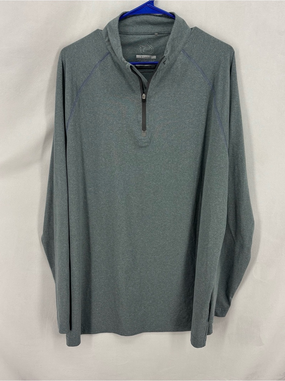 Swannies Gray Performance Quarter Zip Pullover Lightweight Men’s Extra Large